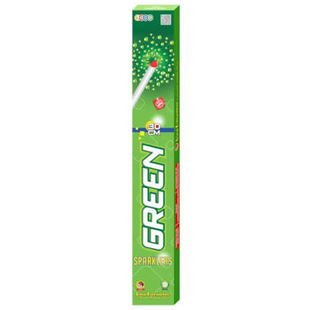 30 Cm Green Sparklers   (5 Pcs)